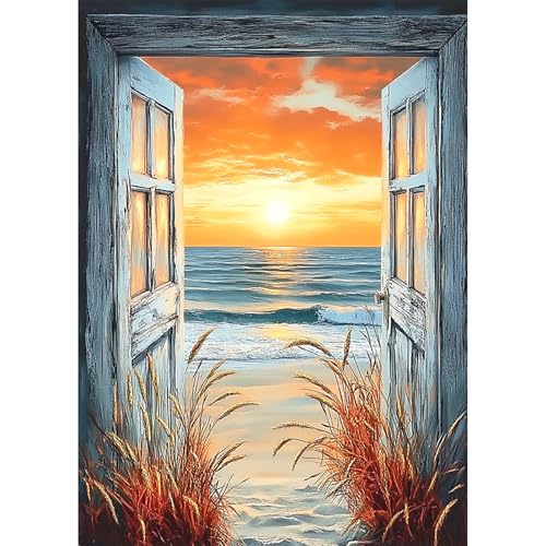 KEYIFA 5D Diamond Painting Set für Erwachsene Sonnenuntergang, DIY Tür Diamant Painting Bilder Art Kristall Set, Diamond Painting Zubehör Full Drill Bilder, Home Wand Dekor 30x40cm KEYIFA 5D Diamond Painting Set für Erwachsene Sonnenuntergang, DIY Tür Diamant Painting Bilder Art Kristall Set, Diamond Painting Zubehör Full Drill Bilder, Home Wand Dekor 30x40cm von KEYIFA