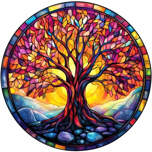 KEYIFA Buntglas Diamond Painting Set, 5D DIY Baum des Lebens Vollbohrer Basteln Bilder Diamond Painting mit ZubehöR, Crystal Art Foto Diamond Painting FüR Erwachsene, Home Wand Dekor 30x30cm KEYIFA Buntglas Diamond Painting Set, 5D DIY Baum des Lebens Vollbohrer Basteln Bilder Diamond Painting mit ZubehöR, Crystal Art Foto Diamond Painting FüR Erwachsene, Home Wand Dekor 30x30cm von KEYIFA