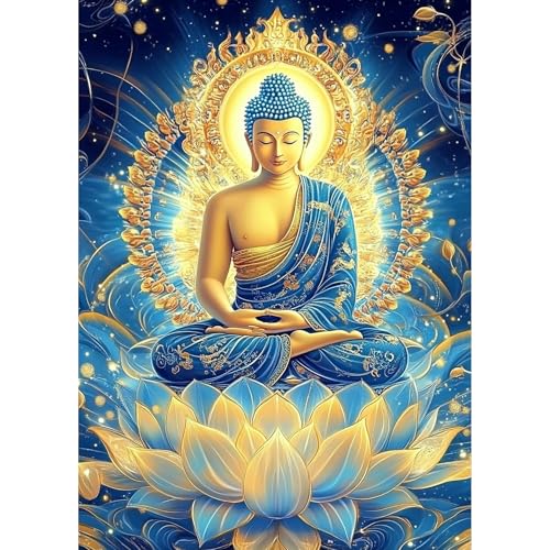 KEYIFA Diamond Painting Zubehör, 5D Buddha Statue Crystal Art Foto Bastelset Diamond Painting Erwachsene, DIY Vollbohrer Bilder Diamond Painting Set, Home Wand Dekor 30x40cm KEYIFA Diamond Painting Zubehör, 5D Buddha Statue Crystal Art Foto Bastelset Diamond Painting Erwachsene, DIY Vollbohrer Bilder Diamond Painting Set, Home Wand Dekor 30x40cm von KEYIFA