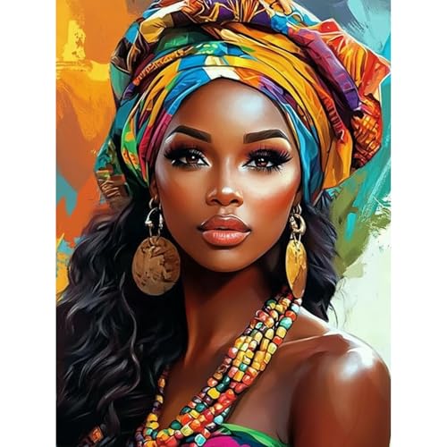 KEYIFA Elegante Dame Malen Nach Zahlen Erwachsene, Malen Nach Zahlen Kits mit Pinseln und Acrylfarben, DIY Ölgemälde Set Malen Basteln Leinwand Bild Erwachsene, Home Deko 30x40cm von KEYIFA