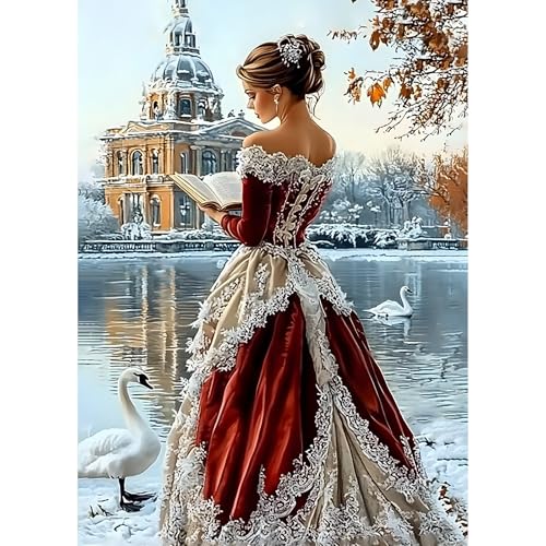 KEYIFA Frau Diamond Painting Zubehör, 5D Schwänen Crystal Art Foto Bastelset Diamond Painting Erwachsene, DIY Vollbohrer Bilder Diamond Painting Set, Home Wand Dekor 30x40cm KEYIFA Frau Diamond Painting Zubehör, 5D Schwänen Crystal Art Foto Bastelset Diamond Painting Erwachsene, DIY Vollbohrer Bilder Diamond Painting Set, Home Wand Dekor 30x40cm von KEYIFA