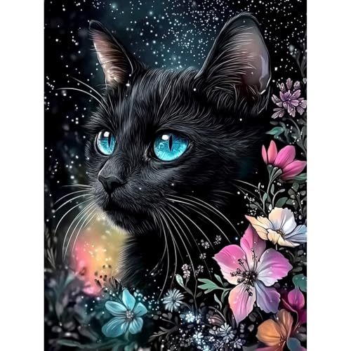 KEYIFA Katze Blumen Malen Nach Zahlen Erwachsene, Malen Nach Zahlen Kits mit Pinseln und Acrylfarben, DIY Ölgemälde Set Malen Basteln Leinwand Bild Erwachsene, Home Deko 30x40cm KEYIFA Katze Blumen Malen Nach Zahlen Erwachsene, Malen Nach Zahlen Kits mit Pinseln und Acrylfarben, DIY Ölgemälde Set Malen Basteln Leinwand Bild Erwachsene, Home Deko 30x40cm von KEYIFA