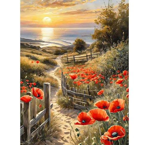 KEYIFA Küstenpfad Malen Nach Zahlen Erwachsene, Malen Nach Zahlen Kits mit Pinseln und Acrylfarben, DIY Landschaft Ölgemälde Set Malen Basteln Leinwand Bild Erwachsene, Home Deko 30x40cm KEYIFA Küstenpfad Malen Nach Zahlen Erwachsene, Malen Nach Zahlen Kits mit Pinseln und Acrylfarben, DIY Landschaft Ölgemälde Set Malen Basteln Leinwand Bild Erwachsene, Home Deko 30x40cm von KEYIFA