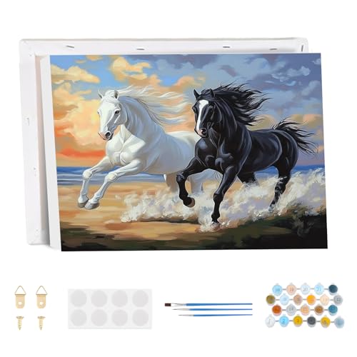 KEYIFA Malen Nach Zahlen Erwachsene, Malen Nach Zahlen Kits mit Pinseln und Acrylfarben, DIY Laufendes Pferd Ölgemälde Set Malen Basteln Leinwand Bild Erwachsene, Home Deko 40x30cm KEYIFA Malen Nach Zahlen Erwachsene, Malen Nach Zahlen Kits mit Pinseln und Acrylfarben, DIY Laufendes Pferd Ölgemälde Set Malen Basteln Leinwand Bild Erwachsene, Home Deko 40x30cm von KEYIFA