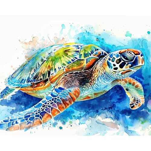 KEYIFA Malen Nach Zahlen Erwachsene, Malen Nach Zahlen Kits mit Pinseln und Acrylfarben, DIY Meer Schildkröte Ölgemälde Set Malen Basteln Leinwand Bild Erwachsene, Home Deko 50x40CM KEYIFA Malen Nach Zahlen Erwachsene, Malen Nach Zahlen Kits mit Pinseln und Acrylfarben, DIY Meer Schildkröte Ölgemälde Set Malen Basteln Leinwand Bild Erwachsene, Home Deko 50x40CM von KEYIFA