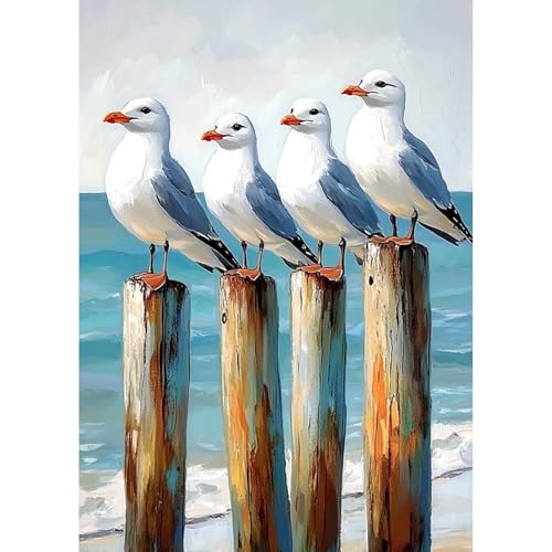 KEYIFA Möwe Diamond Painting Set, 5D DIY Vollbohrer Basteln Bilder Diamond Painting mit ZubehöR, Tier Crystal Art Foto Diamond Painting FüR Erwachsene, Home Wand Dekor 30x40cm KEYIFA Möwe Diamond Painting Set, 5D DIY Vollbohrer Basteln Bilder Diamond Painting mit ZubehöR, Tier Crystal Art Foto Diamond Painting FüR Erwachsene, Home Wand Dekor 30x40cm von KEYIFA