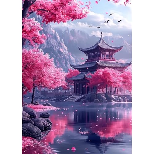 KEYIFA Pavillon Diamond Painting Zubehör, 5D Blumen Crystal Art Foto Bastelset Diamond Painting Erwachsene, DIY Vollbohrer Bilder Diamond Painting Set, Home Wand Dekor 30x40cm KEYIFA Pavillon Diamond Painting Zubehör, 5D Blumen Crystal Art Foto Bastelset Diamond Painting Erwachsene, DIY Vollbohrer Bilder Diamond Painting Set, Home Wand Dekor 30x40cm von KEYIFA