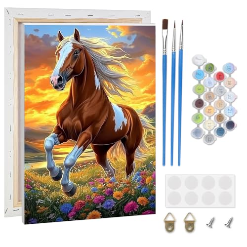 KEYIFA Pferd Malen Nach Zahlen Erwachsene mit Rahmen, Malen Nach Zahlen Kits mit Pinseln, DIY Tier Ölgemälde Set Malen Basteln Leinwand Bild Erwachsene, Home Deko 20x30cm KEYIFA Pferd Malen Nach Zahlen Erwachsene mit Rahmen, Malen Nach Zahlen Kits mit Pinseln, DIY Tier Ölgemälde Set Malen Basteln Leinwand Bild Erwachsene, Home Deko 20x30cm von KEYIFA