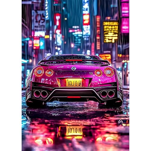 KEYIFA Sport Auto Diamond Painting Zubehör, 5D Crystal Art Foto Bastelset Diamond Painting Erwachsene, DIY Vollbohrer Bilder Diamond Painting Set, Home Wand Dekor 30x40cm von KEYIFA