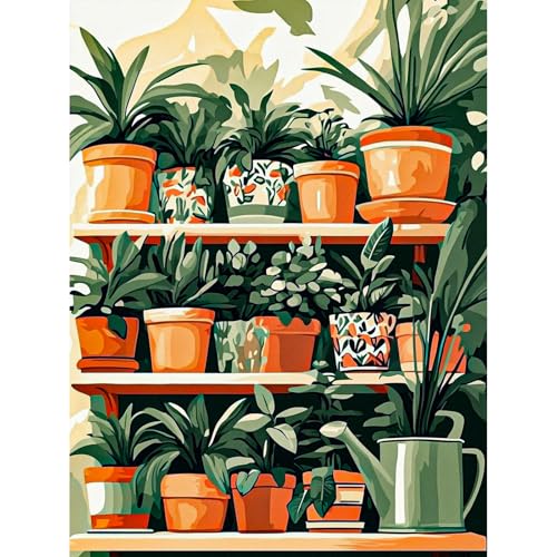 KEYIFA Topfpflanzen Malen Nach Zahlen Erwachsene, Blumen Malen Nach Zahlen Kits mit Pinseln und Acrylfarben, DIY Ölgemälde Set Malen Basteln Leinwand Bild Erwachsene, Home Deko 30x40cm KEYIFA Topfpflanzen Malen Nach Zahlen Erwachsene, Blumen Malen Nach Zahlen Kits mit Pinseln und Acrylfarben, DIY Ölgemälde Set Malen Basteln Leinwand Bild Erwachsene, Home Deko 30x40cm von KEYIFA