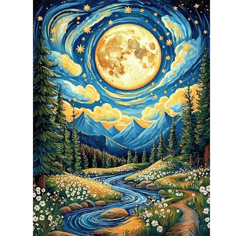 KEYIFA Waldbach Malen Nach Zahlen Erwachsene, Malen Nach Zahlen Kits mit Pinseln und Acrylfarben, DIY Landschaft Ölgemälde Set Malen Basteln Leinwand Bild Erwachsene, Home Deko 30x40cm KEYIFA Waldbach Malen Nach Zahlen Erwachsene, Malen Nach Zahlen Kits mit Pinseln und Acrylfarben, DIY Landschaft Ölgemälde Set Malen Basteln Leinwand Bild Erwachsene, Home Deko 30x40cm von KEYIFA