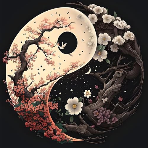 KEYIFA Yin Yang Baum Malen Nach Zahlen Erwachsene, Malen Nach Zahlen Kits mit Pinseln und Acrylfarben, DIY Ölgemälde Set Malen Basteln Leinwand Bild Erwachsene, Home Deko 30x30cm KEYIFA Yin Yang Baum Malen Nach Zahlen Erwachsene, Malen Nach Zahlen Kits mit Pinseln und Acrylfarben, DIY Ölgemälde Set Malen Basteln Leinwand Bild Erwachsene, Home Deko 30x30cm von KEYIFA