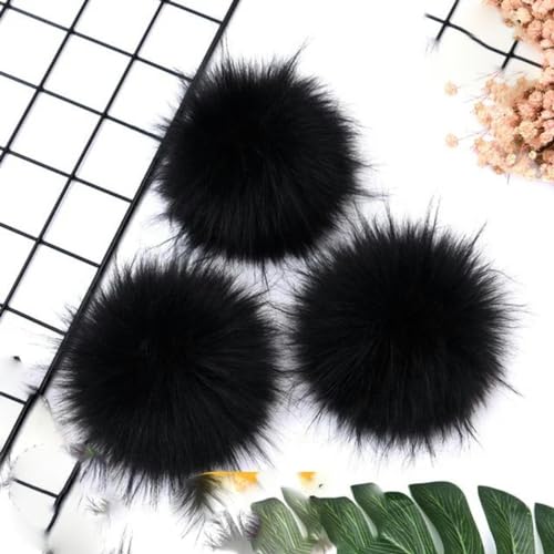 Nerz-Pompon, weiche, runde Pompom-Kugeln, flauschiger Pompon für Ring, Schlüsselanhänger, Schuhe, Hüte, Taschen, Kinder, DIY, Kleidungsstück, Handarbeit, 12/15 cm-F-12 cm von KEYNCO