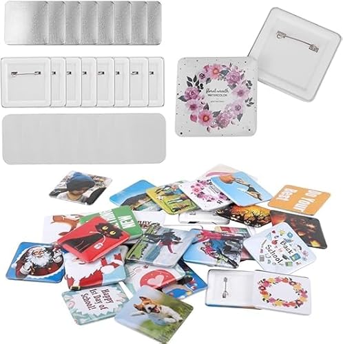 Buttonmaschine Square Button Maker Kit 50mm*50mm mit 100 Set Square Button Making Supplies, Square Photo Picture Badge Button, Geschenk-Button, Team Badge, für Kunsthandwerk und DIY-Projekte KEYSAFER Buttonmaschine Square Button Maker Kit 50mm*50mm mit 100 Set Square Button Making Supplies, Square Photo Picture Badge Button, Geschenk-Button, Team Badge, für Kunsthandwerk und DIY-Projekte KEYSAFER von KEYSAFER