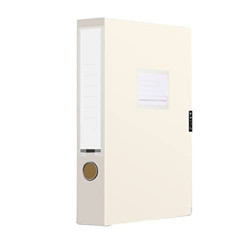 KEYWANTS Ablagebox (10-Pack) Großraumablagebox aus Wasserfestem Kunststoff mit Rückenetikett und Klettverschluss, Geeignet für A4-Ablageboxen (7,5cm,Off white) von KEYWANTS
