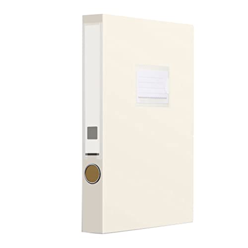 Aktenkasten Dokumentenbox für DIN A4, mit Griffloch 55mm dicker Kunststoff Aktenkasten Weiß von KEYWANTS