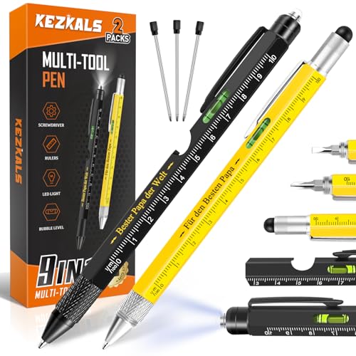 KEZKALS Vatertagsgeschenk für Papa, 2pack-9 IN 1 Kugelschreiber, Vatertag Geschenk, Papa Geschenk, Geschenke zum Vatertag, Männertag Geschenke für Papa, Vatertagsgeschenk Personalisiert KEZKALS Vatertagsgeschenk für Papa, 2pack-9 IN 1 Kugelschreiber, Vatertag Geschenk, Papa Geschenk, Geschenke zum Vatertag, Männertag Geschenke für Papa, Vatertagsgeschenk Personalisiert von KEZKALS