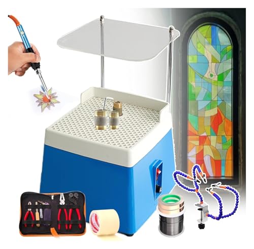 Buntglasschleifer, Glasschleifermaschine, Glas-Bastelset mit Glasschleifer mit 2 Schleif-Bits und Schneidwerkzeug-Set, Lötkolben-Set und Lötklemme Buntglasschleifer, Glasschleifermaschine, Glas-Bastelset mit Glasschleifer mit 2 Schleif-Bits und Schneidwerkzeug-Set, Lötkolben-Set und Lötklemme von KEuLen