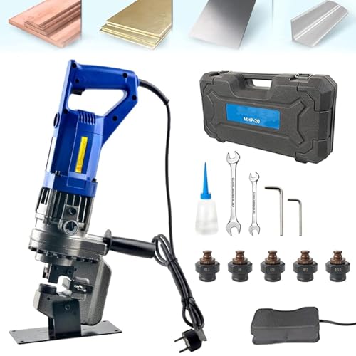 Elektrischer hydraulischer Locher, 1300 W, Locher für Metalllöcher, schnelles Stanzen, präzise Positionierung, für Platten aus Eisen, Kupfer und Aluminium (Channelsteel) von KEuLen