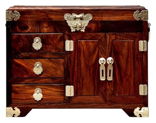 KEuLen Schmuckkästchen für Damen, Holz-Schminkbox, Ohrring-Aufbewahrungsbox, Schmuckschatulle, Organizer(E) von KEuLen