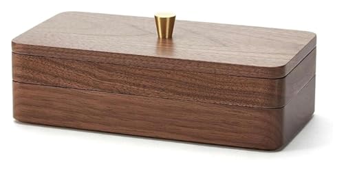 KEuLen Schmuckkästchen für Damen, Schmuckschatulle aus Holz for Halsketten und Ringe, doppellagig, for Reisen, Schmuckschatulle for Damen KEuLen Schmuckkästchen für Damen, Schmuckschatulle aus Holz for Halsketten und Ringe, doppellagig, for Reisen, Schmuckschatulle for Damen von KEuLen