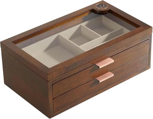 KEuLen Schmuckschatulle aus Holz, Schmuckschatulle aus Holz, Retro-Schmuckschatulle, Handschmuck, Ohrringe, Halskettenfutter, Vitrine for Damen, Schmuckschatulle KEuLen Schmuckschatulle aus Holz, Schmuckschatulle aus Holz, Retro-Schmuckschatulle, Handschmuck, Ohrringe, Halskettenfutter, Vitrine for Damen, Schmuckschatulle von KEuLen
