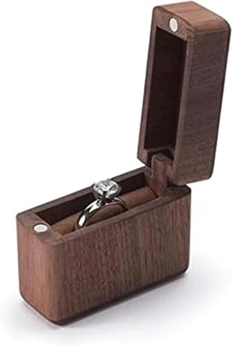 KEuLen Schmuckschatulle aus Holz, Tragbare Schmuckschatulle, Verlobungsvorschläge, Hochzeitszeremonie, Schmuck-Display, Ringbox KEuLen Schmuckschatulle aus Holz, Tragbare Schmuckschatulle, Verlobungsvorschläge, Hochzeitszeremonie, Schmuck-Display, Ringbox von KEuLen