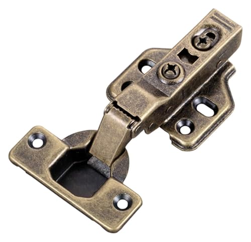 Scharniere für Schranktüren, Aufschraubscharnier, Edelstahl Möbel Schrank Tür Scharniere Kupfer Core Puffer Näher Möbel Hardware(Half Overlay) von KEuLen