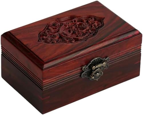 Schmuckschatulle aus Holz, Retro Schmuckschatulle Aufbewahrungsbox Ring Ohrring Halskette Armband Uhr Kleine Schmuck Aufbewahrungsbox Schmuckschatulle aus Holz, Retro Schmuckschatulle Aufbewahrungsbox Ring Ohrring Halskette Armband Uhr Kleine Schmuck Aufbewahrungsbox von KEuLen