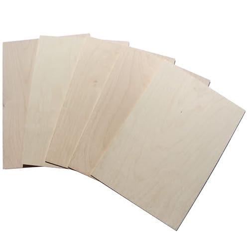 Sperrholzplatten Birke - A3 | 420 x 297 x 3 (+-0,5) mm - hochwertige Multiplex Platte - Holz zum Basteln - Holzplatten für Bastelarbeiten - Holzzuschnitte - 5 Stück von KF-Holz
