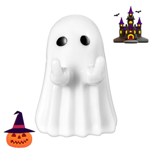 KFHENSOMR Halloween Geist Statue, Süße Spooky Ghost Figurine, Gruselig Geister Dekoration Tischdeko für eine gruselige Atmosphäre Heim Schlafzimmer Desktop Ornamente Frauen Männer KFHENSOMR Halloween Geist Statue, Süße Spooky Ghost Figurine, Gruselig Geister Dekoration Tischdeko für eine gruselige Atmosphäre Heim Schlafzimmer Desktop Ornamente Frauen Männer von KFHENSOMR