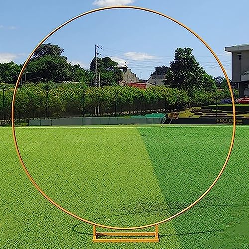 6.56ft (2 M) Gold Rundes Ballonbogen Hochzeitsbogen Metall Ring Traubogen Ballon Bogen Gestell Kreis Kulissenständer für Party Zeremonie Events von KFICSIKY