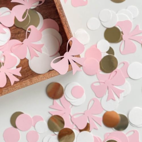 KFMON 400pcs Large Pink Bowknot Table Confetti, Glittering Party Decorations, Versatile eco-Friendly Wedding Decor for Parties, Celebrations KFMON 400pcs Large Pink Bowknot Table Confetti, Glittering Party Decorations, Versatile eco-Friendly Wedding Decor for Parties, Celebrations von KFMON