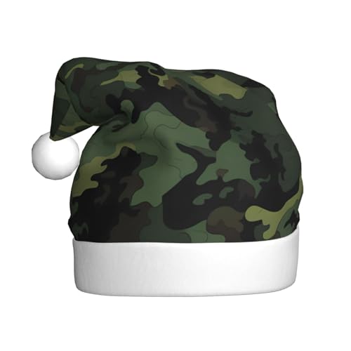 KFRXXZQB Camouflage-Muster – Druck für Erwachsene, Plüsch-Weihnachtsmützen – festliche Weihnachtsmannmützen für Erwachsene – leicht und bequem für Weihnachten, Partys, Feiertage. KFRXXZQB Camouflage-Muster – Druck für Erwachsene, Plüsch-Weihnachtsmützen – festliche Weihnachtsmannmützen für Erwachsene – leicht und bequem für Weihnachten, Partys, Feiertage. von KFRXXZQB