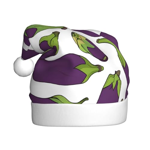 KFRXXZQB Cartoon-Aubergine – Druck für Erwachsene, Plüsch-Weihnachtsmützen – festliche Weihnachtsmannmützen für Erwachsene – leichte und bequeme Weihnachtsfeiern, Partys, Feiertage. KFRXXZQB Cartoon-Aubergine – Druck für Erwachsene, Plüsch-Weihnachtsmützen – festliche Weihnachtsmannmützen für Erwachsene – leichte und bequeme Weihnachtsfeiern, Partys, Feiertage. von KFRXXZQB