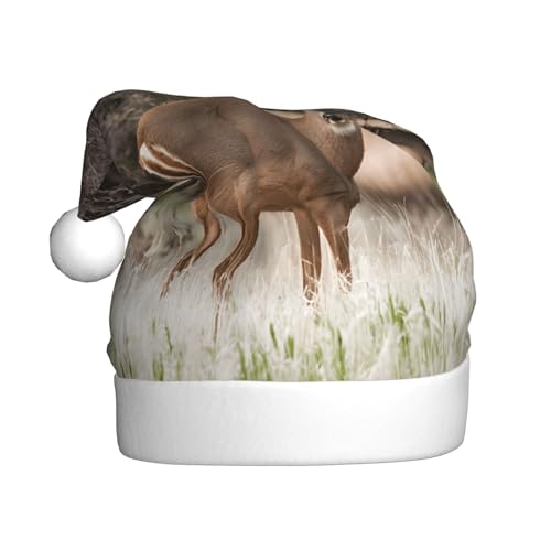 KFRXXZQB Free Whitetail Deer - Print Adult Plush Christmas Hats - Festive Santa Hats For Adults - Lightweight & Comfortable Christmas Gatherings, Parties Holiday Celebrations. KFRXXZQB Free Whitetail Deer - Print Adult Plush Christmas Hats - Festive Santa Hats For Adults - Lightweight & Comfortable Christmas Gatherings, Parties Holiday Celebrations. von KFRXXZQB
