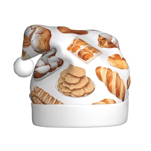 KFRXXZQB Gemaltes Brot – Druck Erwachsene Plüsch Weihnachtsmützen – Festliche Nikolausmützen für Erwachsene – Leicht & Bequem Weihnachtstreffen, Partys Urlaub Feiern KFRXXZQB Gemaltes Brot – Druck Erwachsene Plüsch Weihnachtsmützen – Festliche Nikolausmützen für Erwachsene – Leicht & Bequem Weihnachtstreffen, Partys Urlaub Feiern von KFRXXZQB
