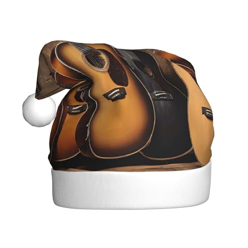 KFRXXZQB Gitarre Bass Musik Musikinstrumente - Druck Erwachsene Plüsch Weihnachtsmützen - Festliche Weihnachtsmannmützen für Erwachsene - Leicht & Bequem Weihnachten Versammlungen, Partys Urlaub KFRXXZQB Gitarre Bass Musik Musikinstrumente - Druck Erwachsene Plüsch Weihnachtsmützen - Festliche Weihnachtsmannmützen für Erwachsene - Leicht & Bequem Weihnachten Versammlungen, Partys Urlaub von KFRXXZQB