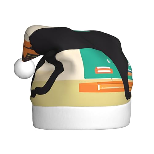 KFRXXZQB Moderne Kunst-Katzen-Druck aus der Mitte des Jahrhunderts für Erwachsene, Weihnachtsmannmützen für Erwachsene, leichte und bequeme Weihnachtsfeiern, Partys, Feiertage. KFRXXZQB Moderne Kunst-Katzen-Druck aus der Mitte des Jahrhunderts für Erwachsene, Weihnachtsmannmützen für Erwachsene, leichte und bequeme Weihnachtsfeiern, Partys, Feiertage. von KFRXXZQB