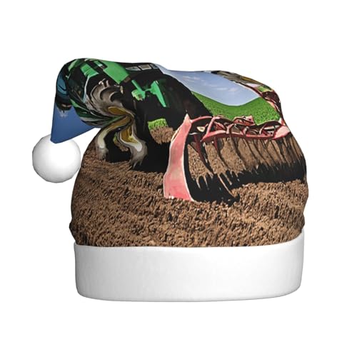 KFRXXZQB Traktorfarm – Druck für Erwachsene, Plüsch-Weihnachtsmützen – festliche Weihnachtsmannmützen für Erwachsene – leichte und bequeme Weihnachtsfeiern, Partys, Feiertage. KFRXXZQB Traktorfarm – Druck für Erwachsene, Plüsch-Weihnachtsmützen – festliche Weihnachtsmannmützen für Erwachsene – leichte und bequeme Weihnachtsfeiern, Partys, Feiertage. von KFRXXZQB