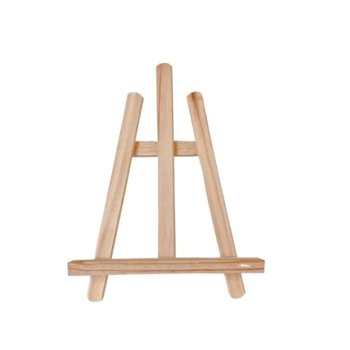 Staffelei Klein Holz Hölzerne Staffelei for Malen, höhenverstellbare dreieckige Halterung for die Tischanzeige, Künstlerbedarf(L) von KFXYSM