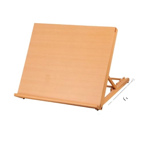 Staffelei Klein Holz Schreibtischstaffelei aus Holz, verstellbar, Tischstaffelei, Basteln, Zeichnen, Skizzieren, Künstler, Malwerkzeug, for Kinder, Anfänger und Erwachsene(30x27x22cm) von KFXYSM