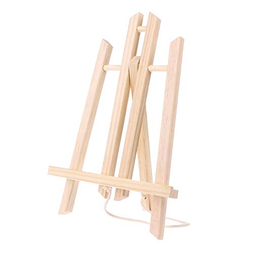 Staffelei Klein Holz Tischstaffelei aus Holz, zusammenklappbarer Ausstellungsständer, Leinwandhalter for Künstler, Kinder und Erwachsene, Kunst, Gemälde, DIY, Basteln, Fotos von KFXYSM