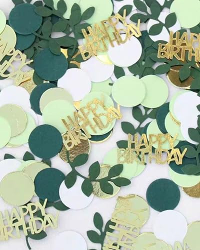 KGDUYC 200 Stück Konfetti Deko Grün - Tischdeko Geburtstag Frauen Männer, Streudeko Geburtstag Gold, Geburtstag Deko Confetti,Deko Geburtstag Mann Frau, Dekoration KGDUYC 200 Stück Konfetti Deko Grün - Tischdeko Geburtstag Frauen Männer, Streudeko Geburtstag Gold, Geburtstag Deko Confetti,Deko Geburtstag Mann Frau, Dekoration von KGDUYC