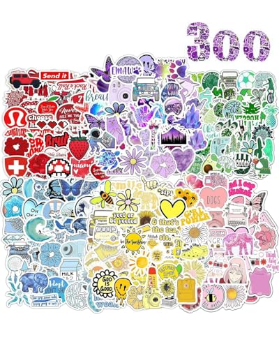 KGDUYC 300 pcs Schöne Bunt Sticker Set,Aesthetic Sticker für Erwachsene Teenager,Wasserfest Vinyl Stickers für Laptop Handy Skateboard Journal MacBook IPad Bücher Scrapbook Gitarre Pc usw KGDUYC 300 pcs Schöne Bunt Sticker Set,Aesthetic Sticker für Erwachsene Teenager,Wasserfest Vinyl Stickers für Laptop Handy Skateboard Journal MacBook IPad Bücher Scrapbook Gitarre Pc usw von KGDUYC