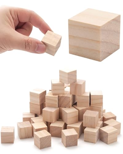KGDUYC 50 Stück Holz Würfel, Unbehandeltes Holz, 20mm Holzwürfel Blanko Deko, Kleine Holzklötzchen zum Basteln, Holzklötze für DIY, Malen, Handwerk, Dekoration, Puzzles, Zahlen KGDUYC 50 Stück Holz Würfel, Unbehandeltes Holz, 20mm Holzwürfel Blanko Deko, Kleine Holzklötzchen zum Basteln, Holzklötze für DIY, Malen, Handwerk, Dekoration, Puzzles, Zahlen von KGDUYC