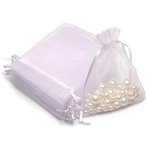 KGDUYC Jewellery-Making Display & Packaging,50 Stück Organzasäckchen 7x9 cm, weiße Säckchen, geeignet für Geschenke, Kommunionen, Hochzeiten, Geburtstage, Schmuck, Weihnachten KGDUYC Jewellery-Making Display & Packaging,50 Stück Organzasäckchen 7x9 cm, weiße Säckchen, geeignet für Geschenke, Kommunionen, Hochzeiten, Geburtstage, Schmuck, Weihnachten von KGDUYC