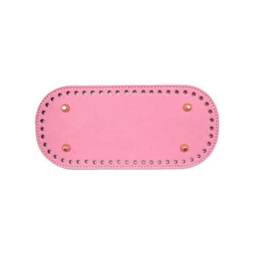 KGDUYC Purse Making,PU-Leder-Taschenbasis, gehäkelte Taschenbasis, ovale Taschenbasis mit Löchern, DIY-Taschenzubehör, Taschenherstellung, 30 x 10 cm (rosa) von KGDUYC