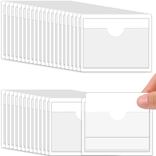 120 Stück Etikettenhalter Selbstklebend 10 x 6cm Beschriftungsfenster Visitenkartenhüllen Selbstklebend mit oberer Öffnung Transparent Wasserfest und Robust für Büro Schule Park Zuhause Sortieren 120 Stück Etikettenhalter Selbstklebend 10 x 6cm Beschriftungsfenster Visitenkartenhüllen Selbstklebend mit oberer Öffnung Transparent Wasserfest und Robust für Büro Schule Park Zuhause Sortieren von KGGZKG