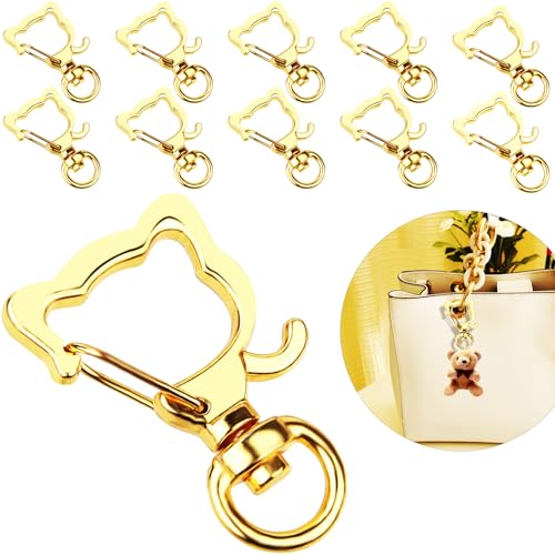 20pcs Bär Karabiner Karabinerhaken Schlüsselanhänger Carabiner Metallring Schlüsselring Schlüsselanhänger Selber Machen Basteln Anhänger Schlüssel Keyring für DIY Zubehör Häkelfiguren(Gold) 20pcs Bär Karabiner Karabinerhaken Schlüsselanhänger Carabiner Metallring Schlüsselring Schlüsselanhänger Selber Machen Basteln Anhänger Schlüssel Keyring für DIY Zubehör Häkelfiguren(Gold) von KGGZKG